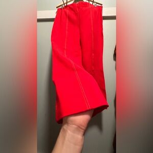 Anthropologie• The Essential Cropped Flare Trousers • red •Size L